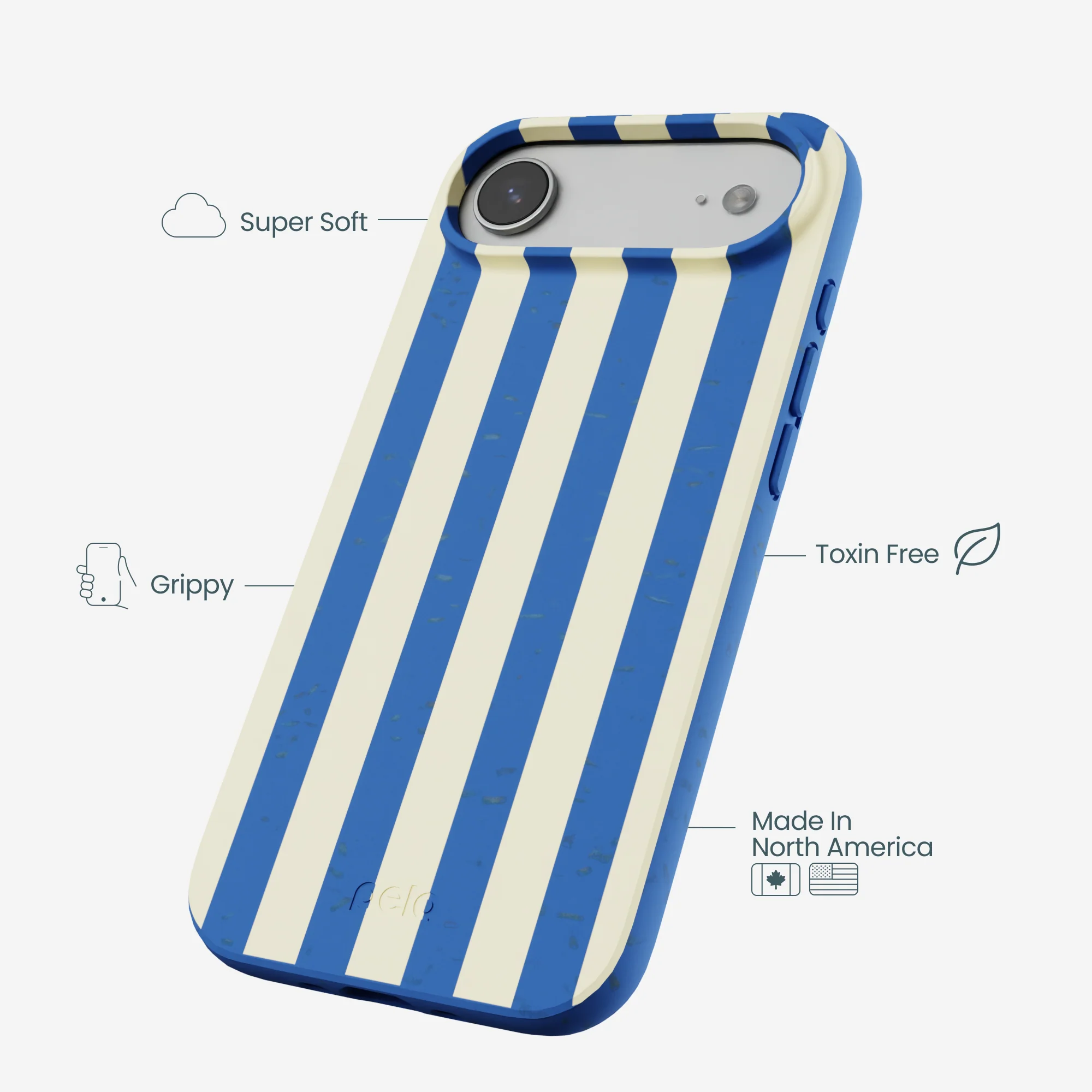 Electric Blue Butter Stripes iPhone Air Case - Image 4