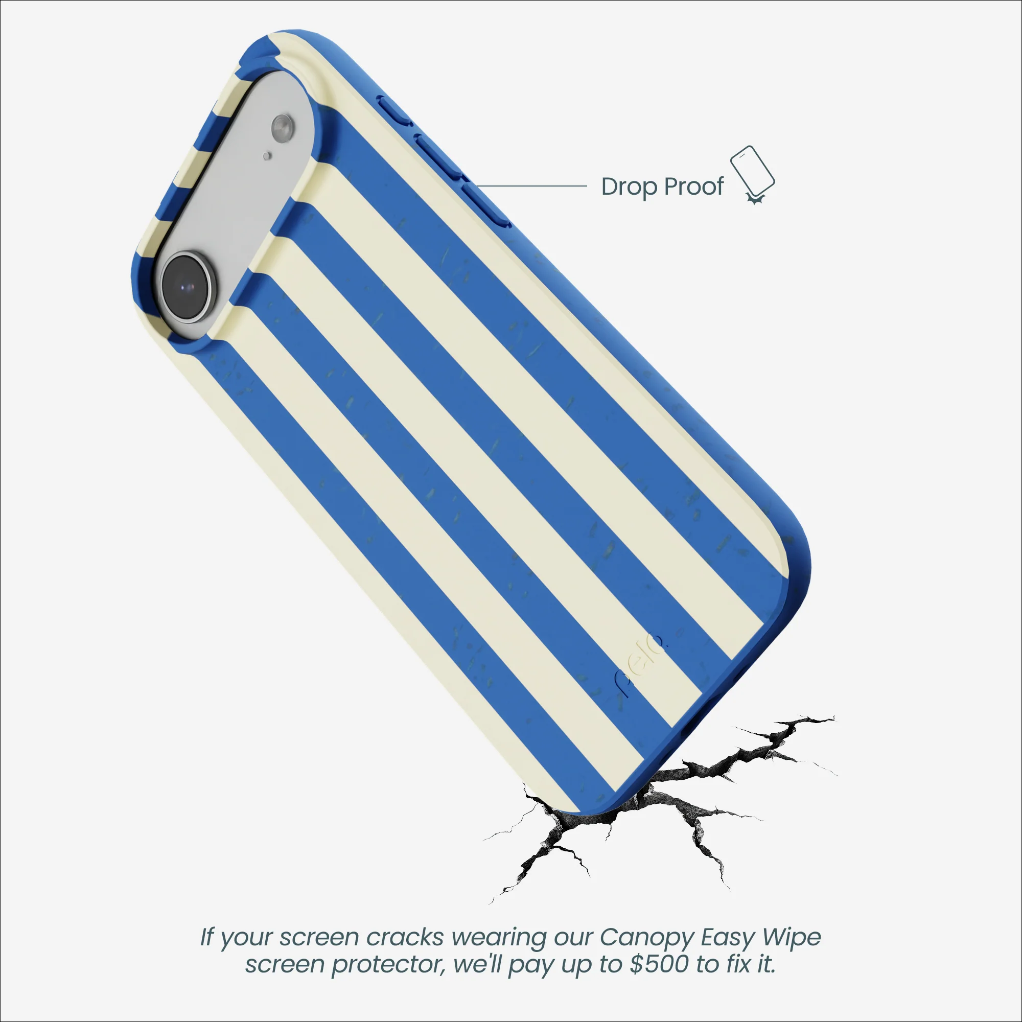 Electric Blue Butter Stripes iPhone Air Case - Image 5