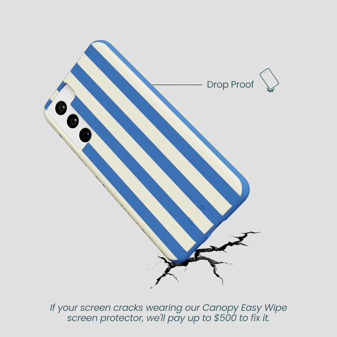 Electric Blue Butter Stripes Samsung Galaxy S21 Case - Image 5