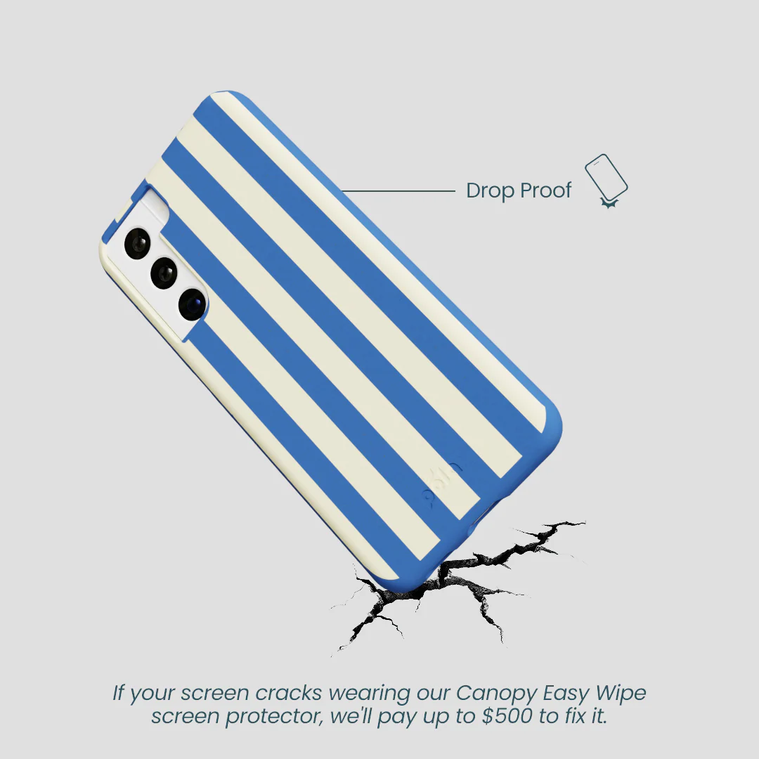 Electric Blue Butter Stripes Samsung Galaxy S22 Case - Image 5