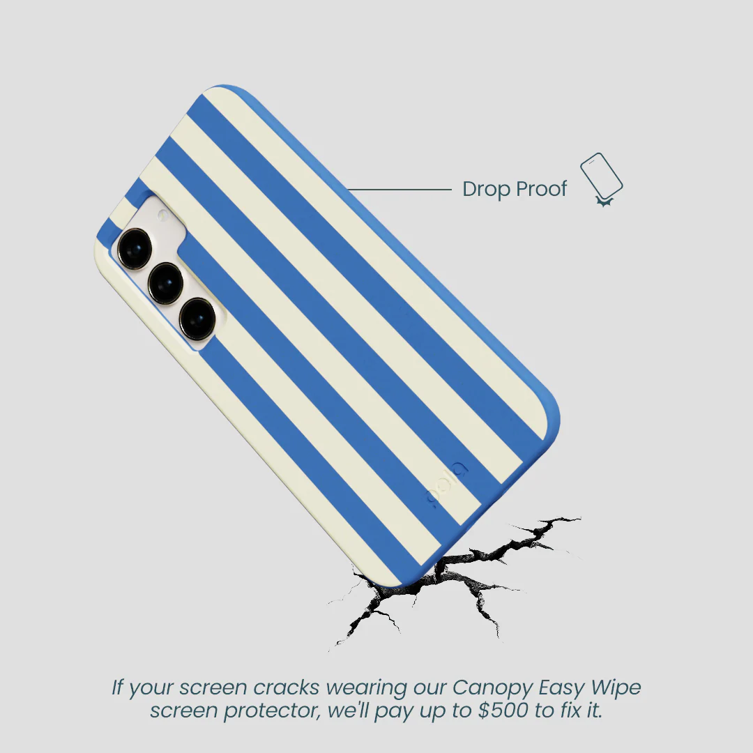 Electric Blue Butter Stripes Samsung Galaxy S24 Case - Image 5