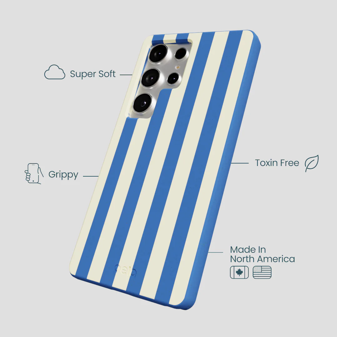 Electric Blue Butter Stripes Samsung Galaxy S25 Ultra Case - Image 4