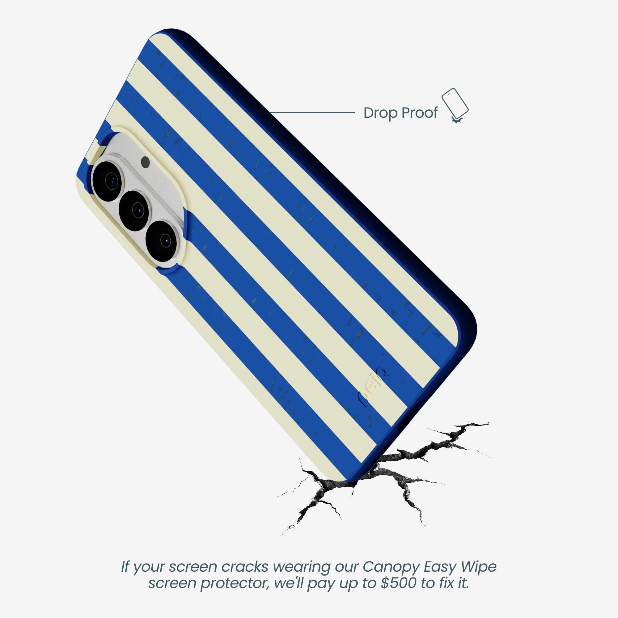Electric Blue Butter Stripes Samsung Galaxy S26 Case - Image 5