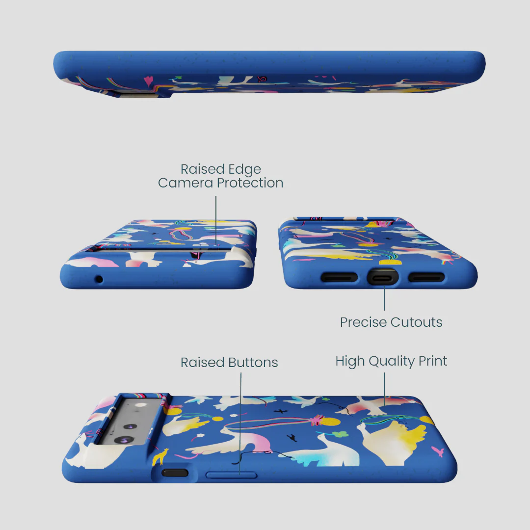 Electric Blue Calm Ascent Google Pixel 6 Case - Image 2