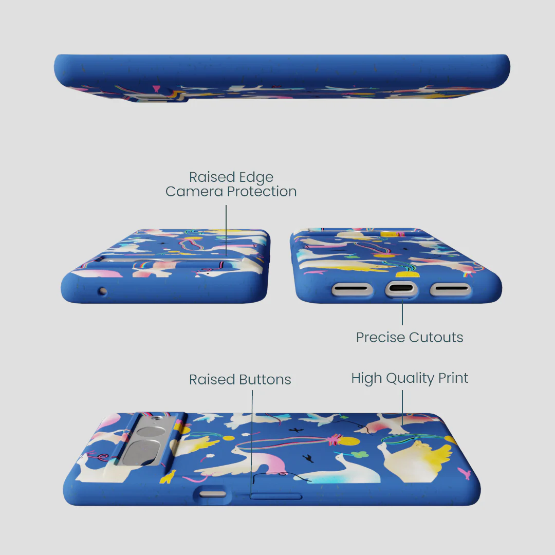 Electric Blue Calm Ascent Google Pixel 7 Pro Case - Image 2
