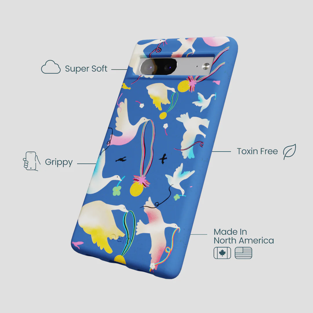 Electric Blue Calm Ascent Google Pixel 7a Case - Image 3