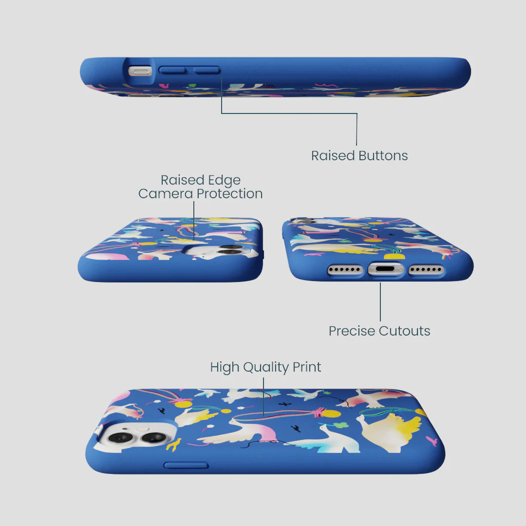 Electric Blue Calm Ascent iPhone 11 Case - Image 2