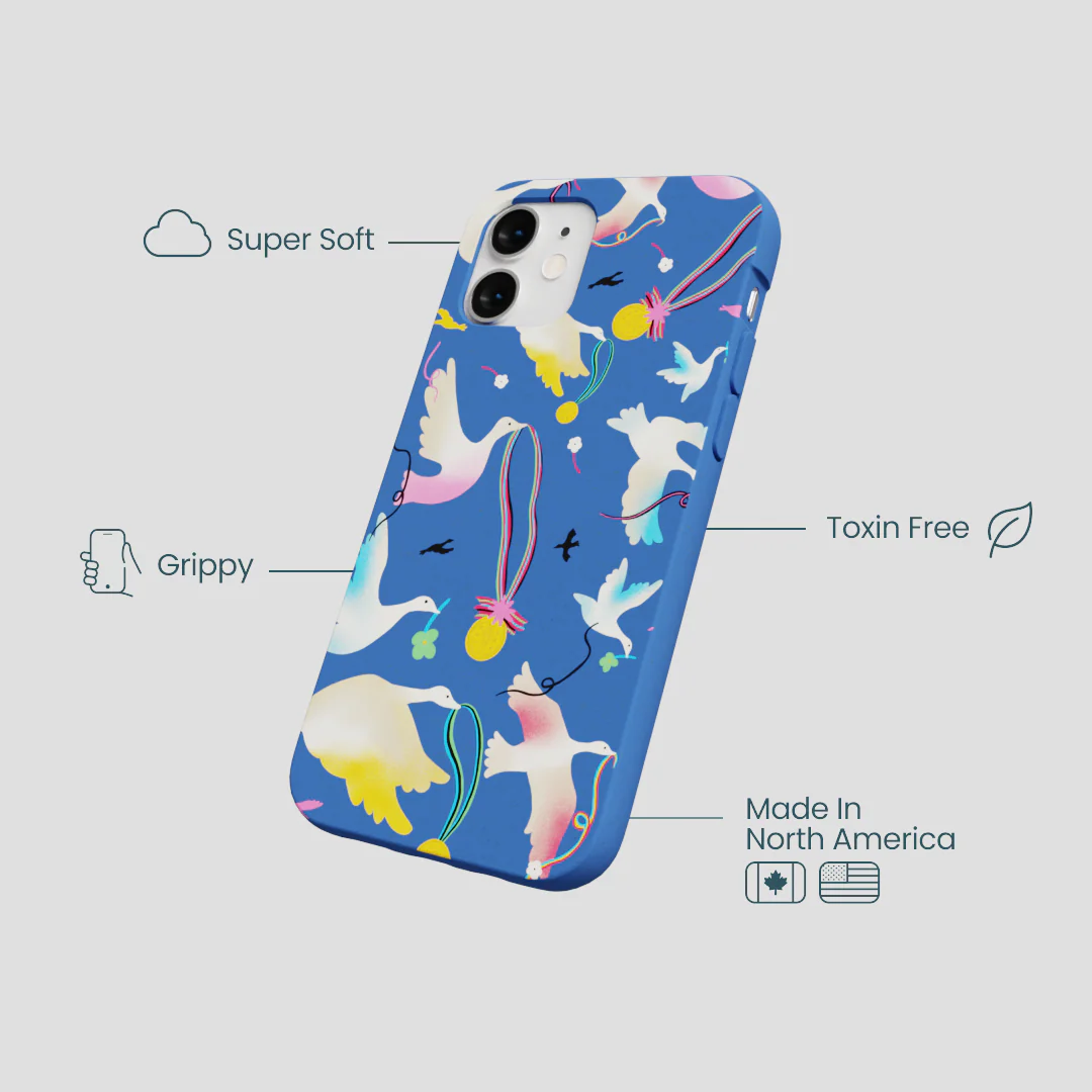 Electric Blue Calm Ascent iPhone 12 Mini Case - Image 3