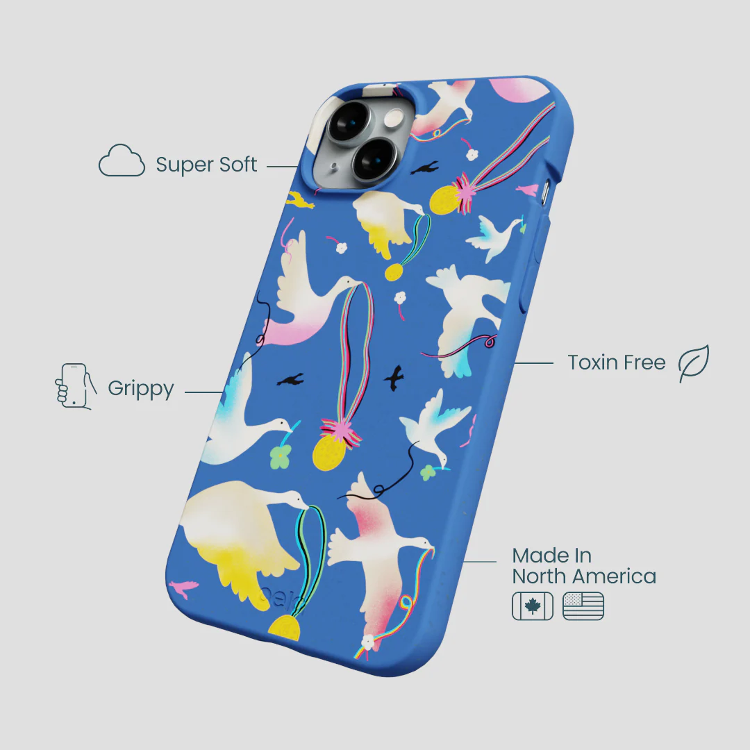 Electric Blue Calm Ascent iPhone 14 Plus Case - Image 4