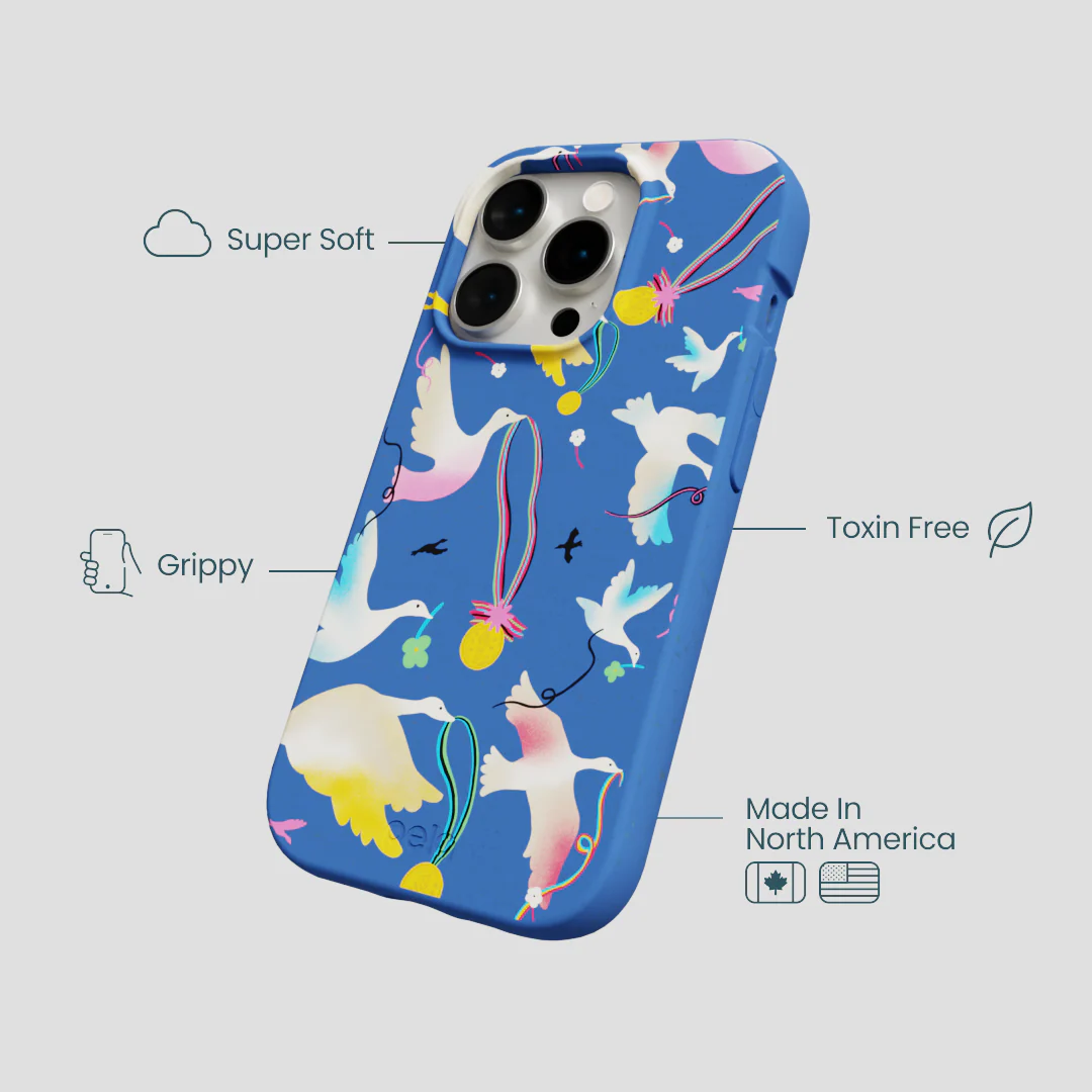 Electric Blue Calm Ascent iPhone 15 Pro Case - Image 4