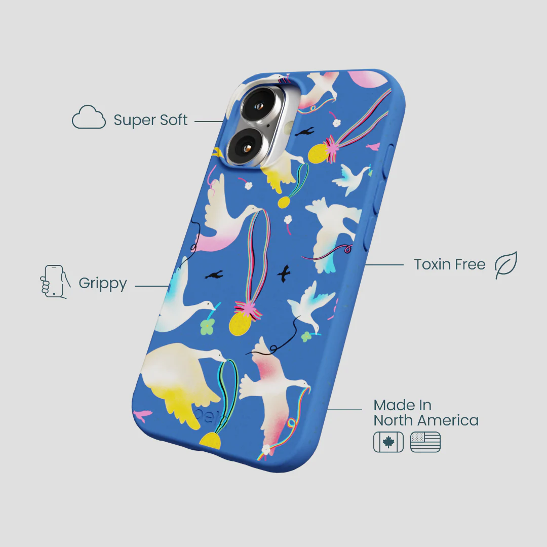 Electric Blue Calm Ascent iPhone 16 Case - Image 4