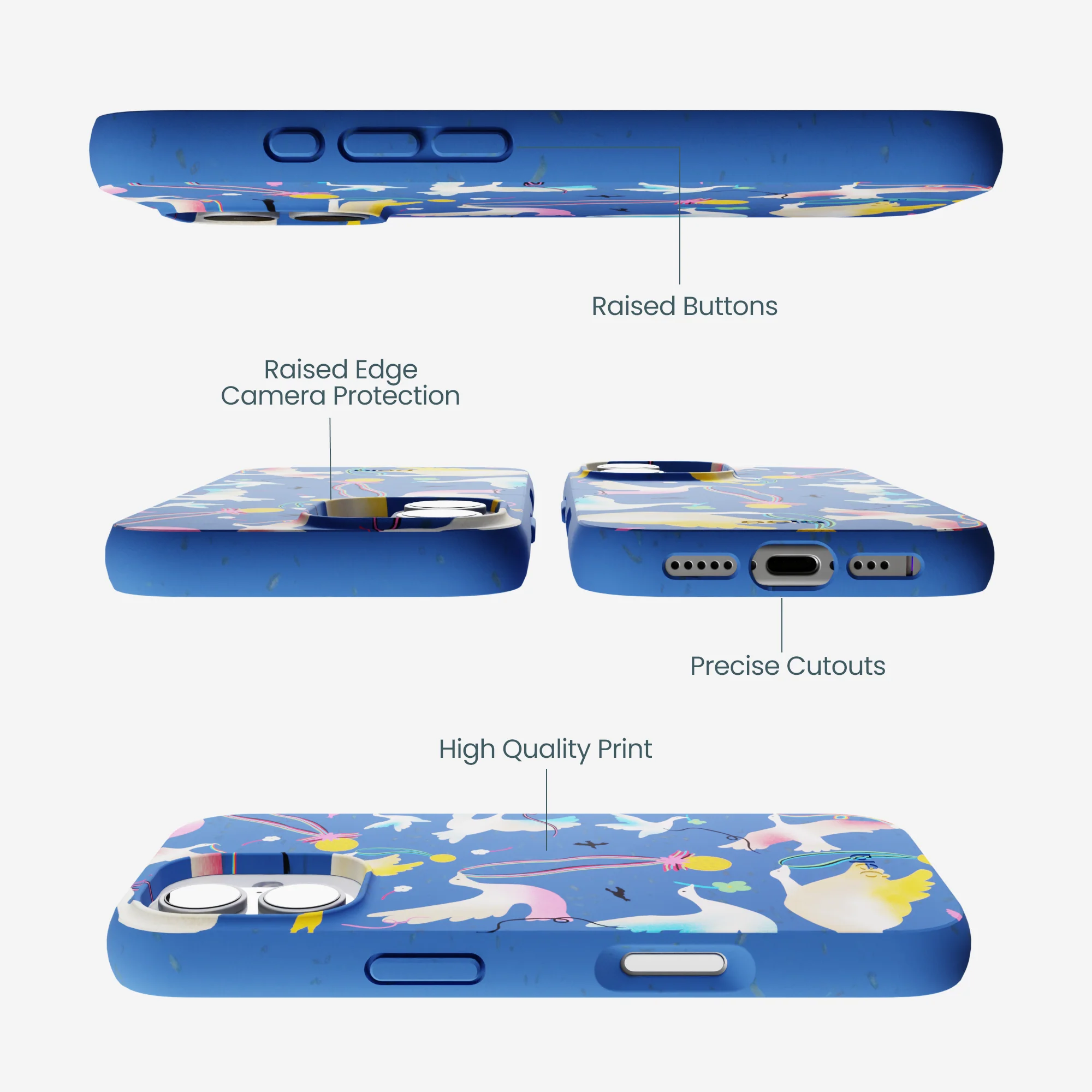 Electric Blue Calm Ascent iPhone 17 Case - Image 3