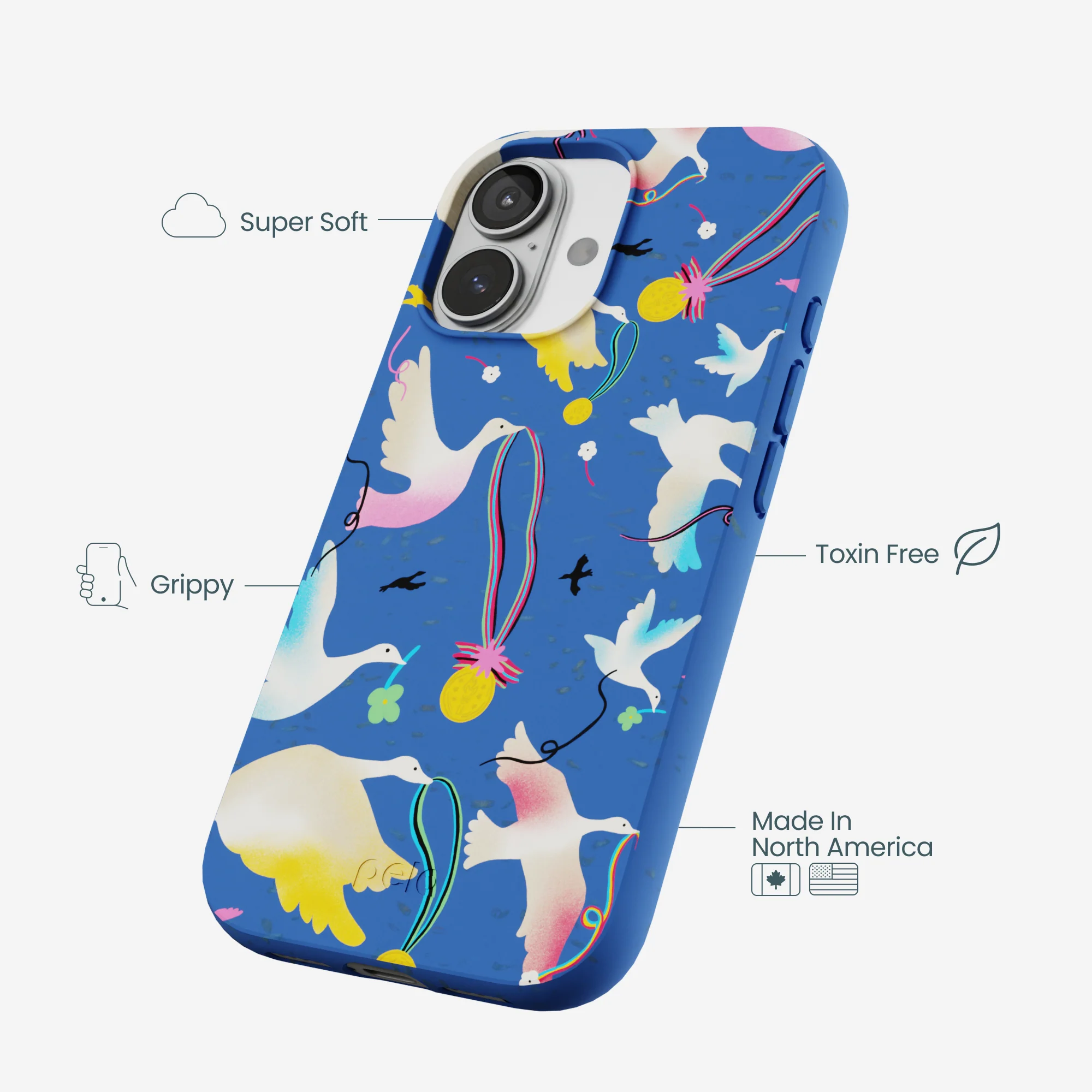 Electric Blue Calm Ascent iPhone 17 Case - Image 4