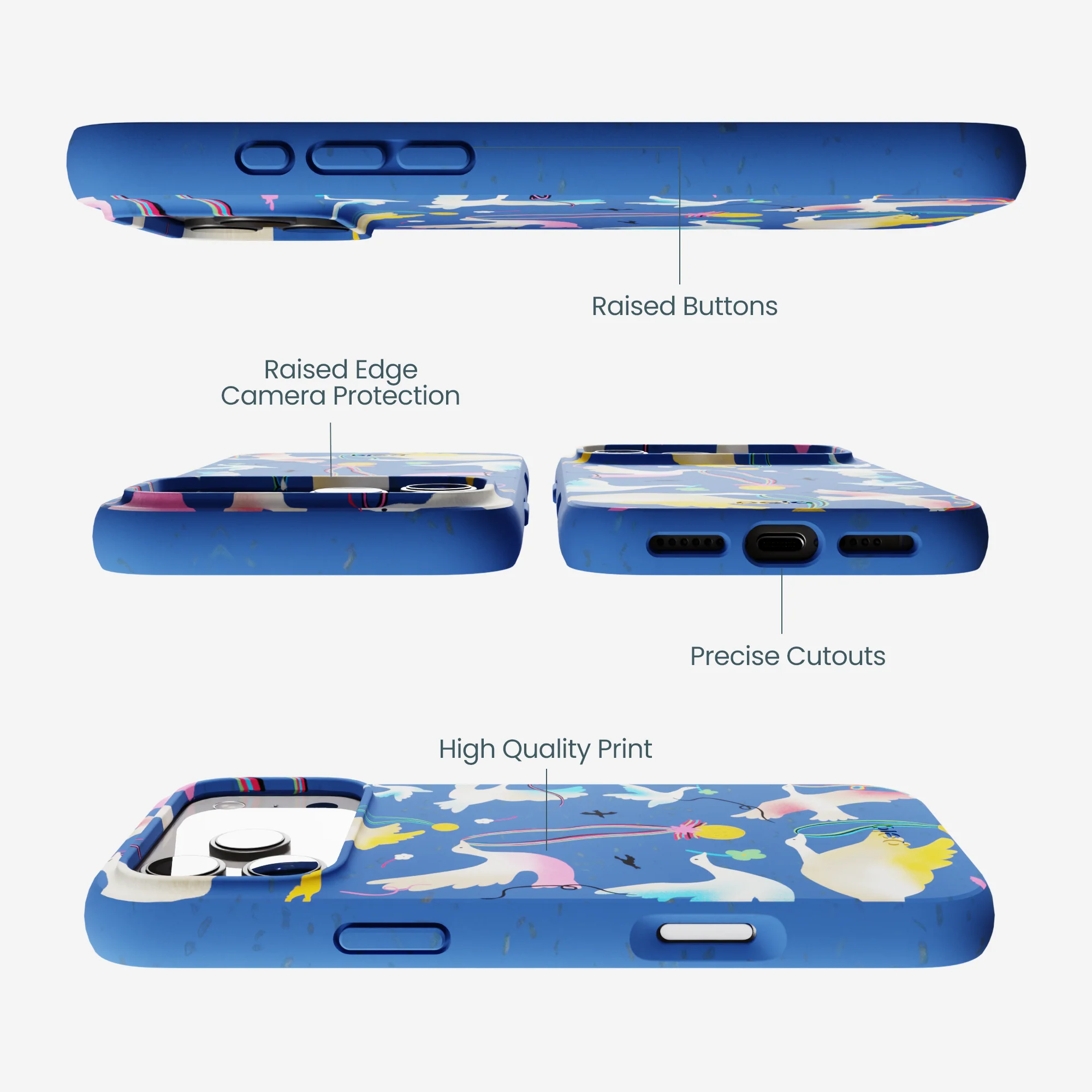Electric Blue Calm Ascent iPhone 17 Pro Max Case - Image 3