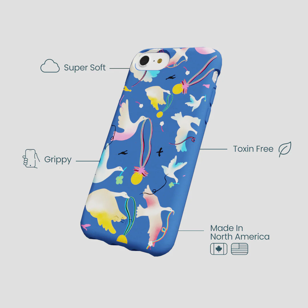 Electric Blue Calm Ascent iPhone 6/6s/7/8/SE Case - Image 3