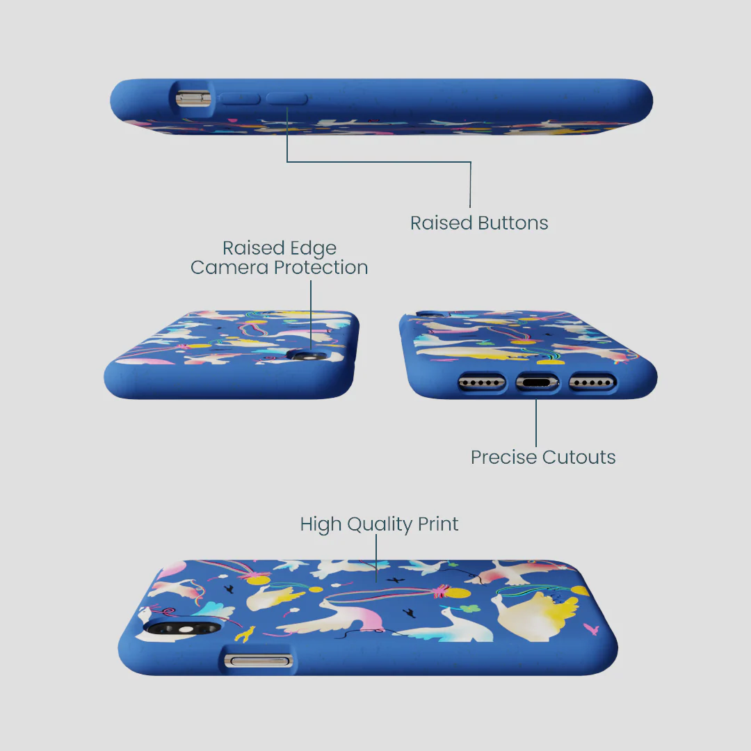 Electric Blue Calm Ascent iPhone XR Case - Image 2