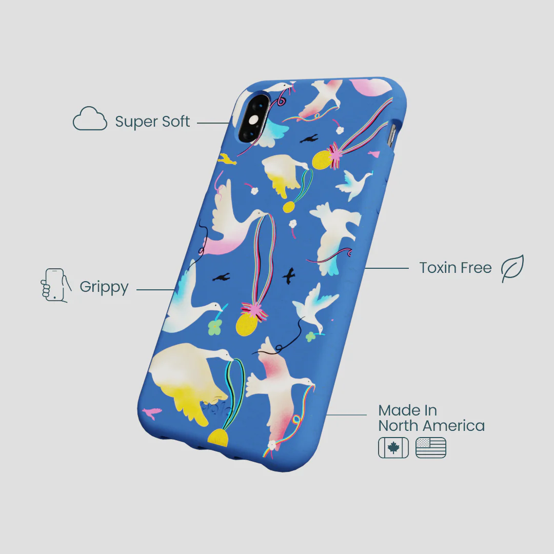 Electric Blue Calm Ascent iPhone XR Case - Image 3