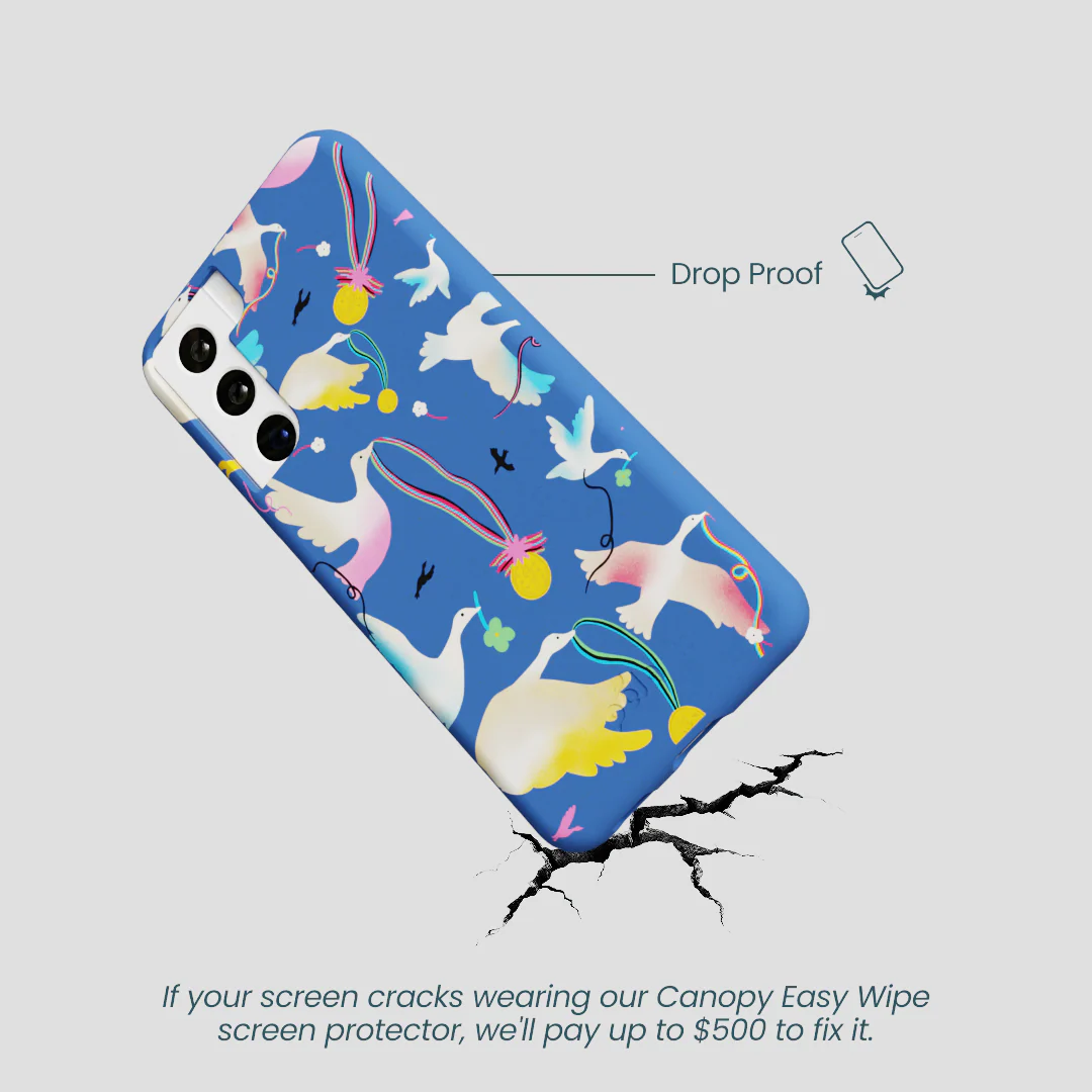 Electric Blue Calm Ascent Samsung Galaxy S21 Case - Image 4