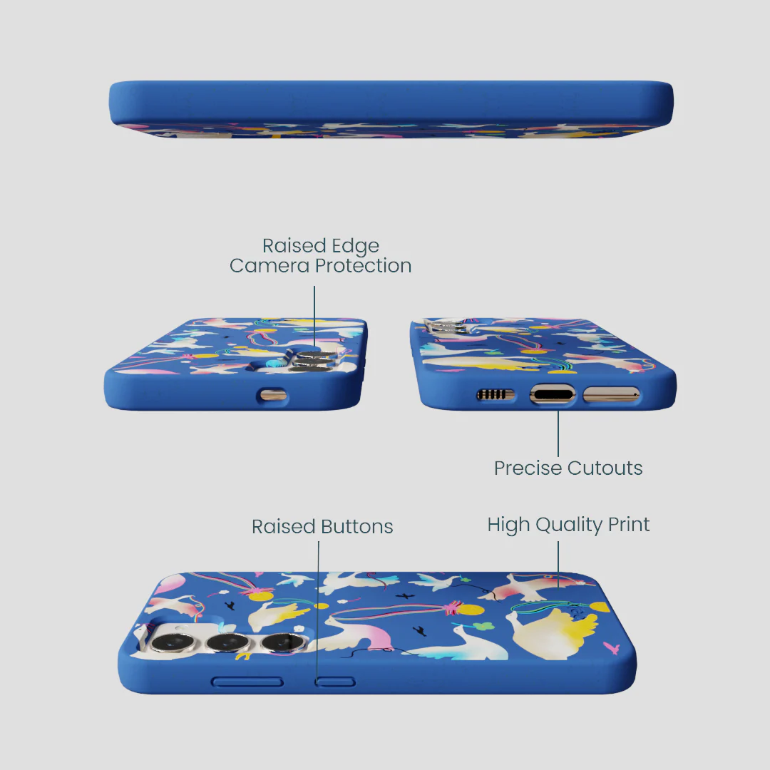 Electric Blue Calm Ascent Samsung Galaxy S23 Case - Image 2