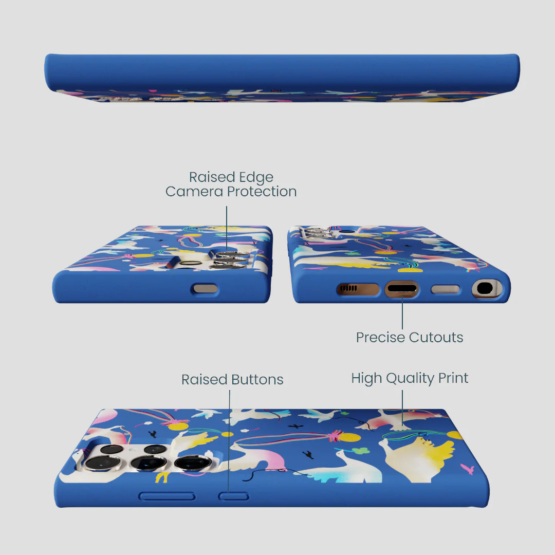 Electric Blue Calm Ascent Samsung Galaxy S24 Ultra Case - Image 3