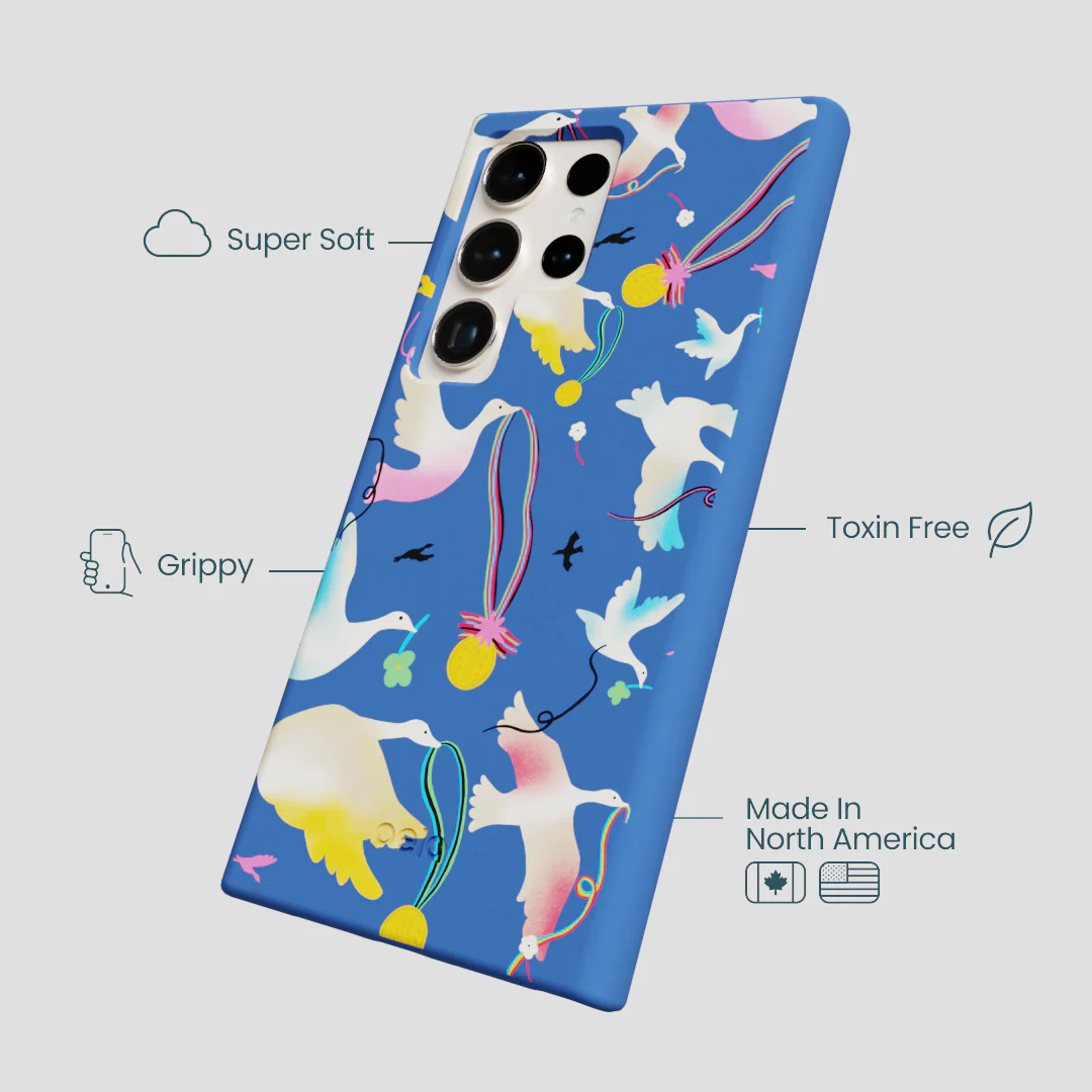 Electric Blue Calm Ascent Samsung Galaxy S24 Ultra Case - Image 4