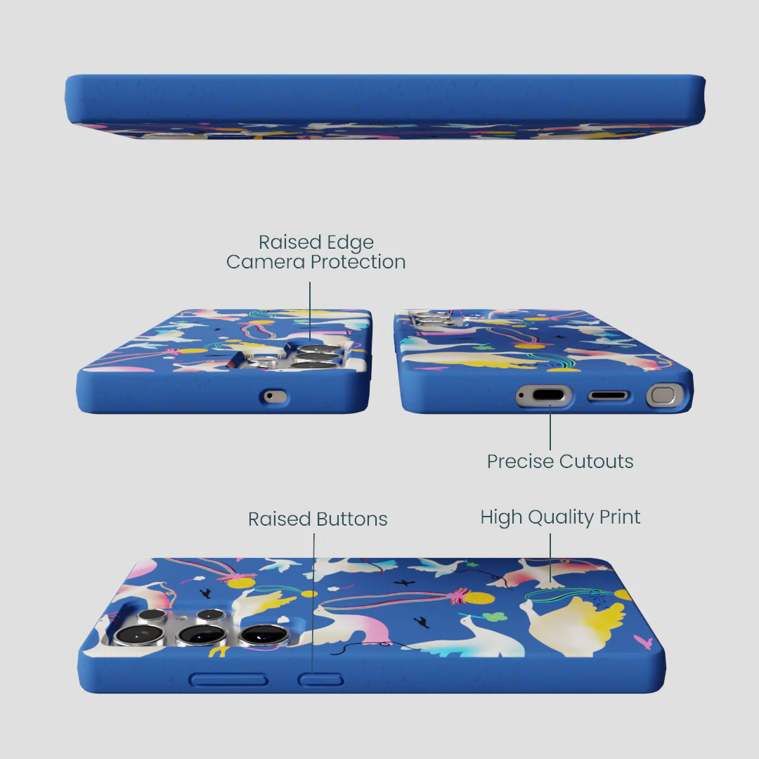 Electric Blue Calm Ascent Samsung Galaxy S25 Ultra Case - Image 3