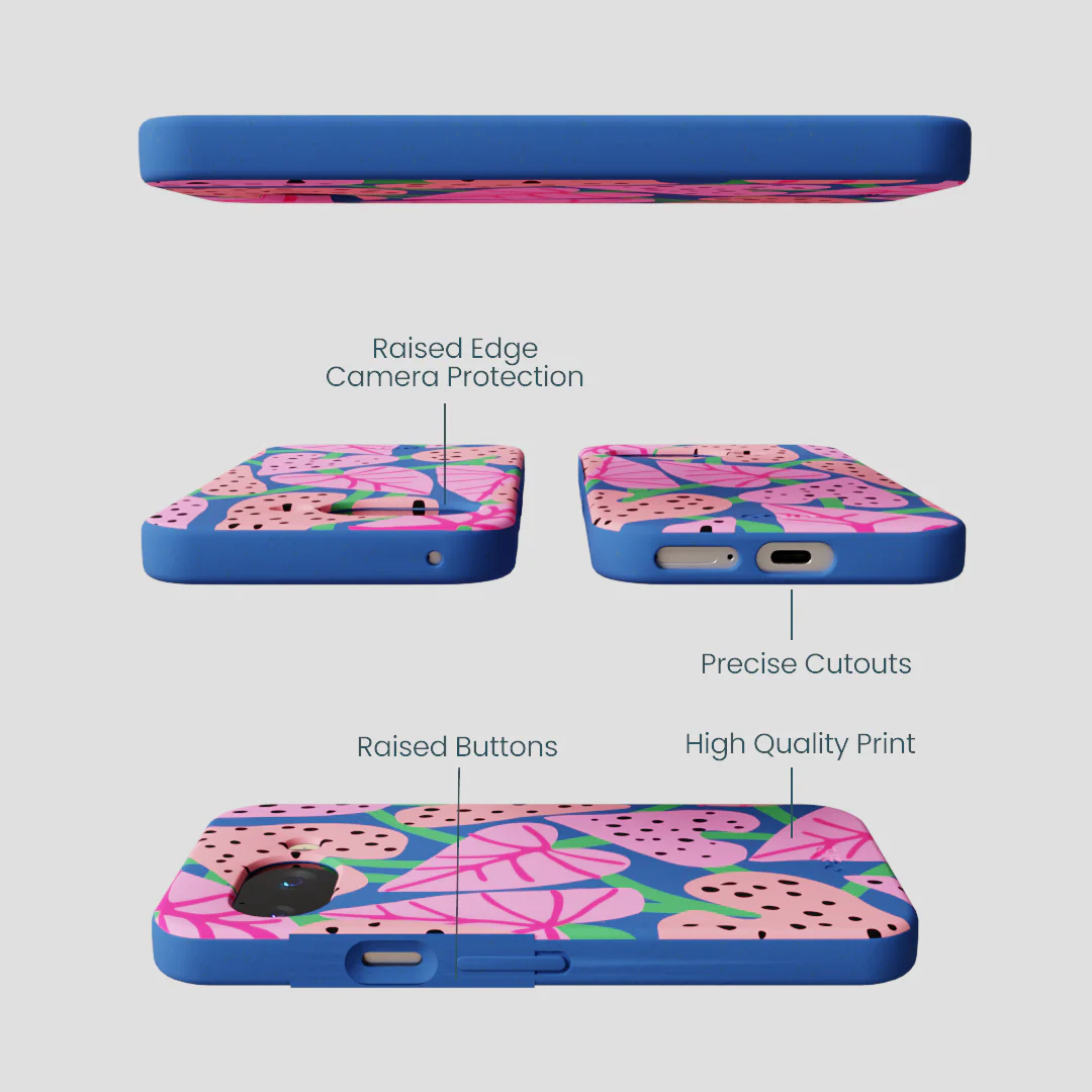 Electric Blue Candy Bloom Google Pixel 9a Case - Image 3