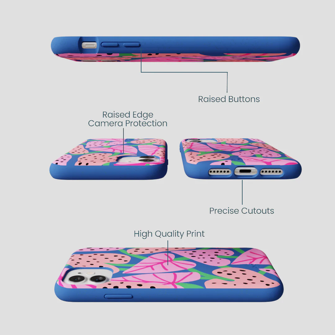 Electric Blue Candy Bloom iPhone 11 Case - Image 3