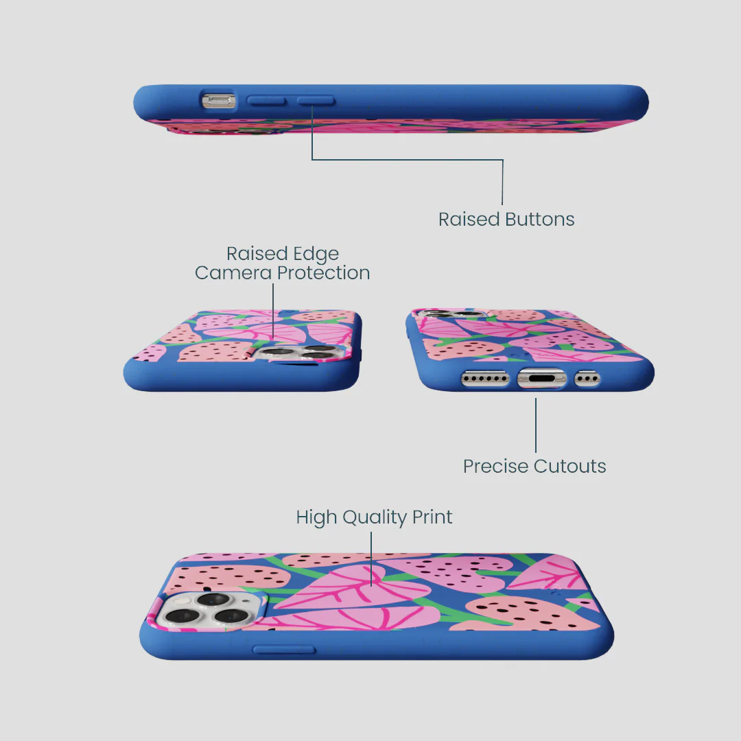 Electric Blue Candy Bloom iPhone 11 Pro Case - Image 3