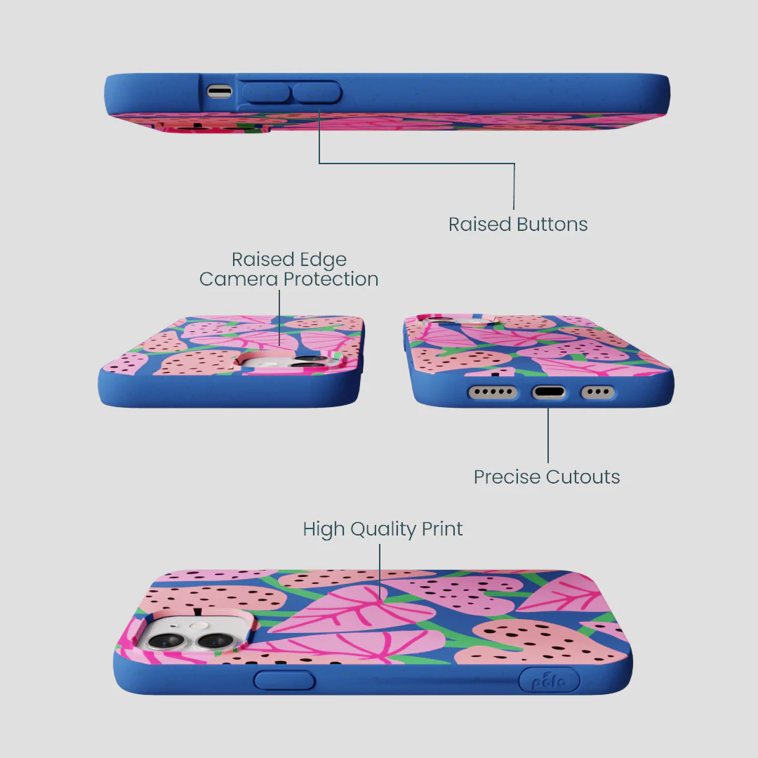 Electric Blue Candy Bloom iPhone 12/ iPhone 12 Pro Case - Image 3