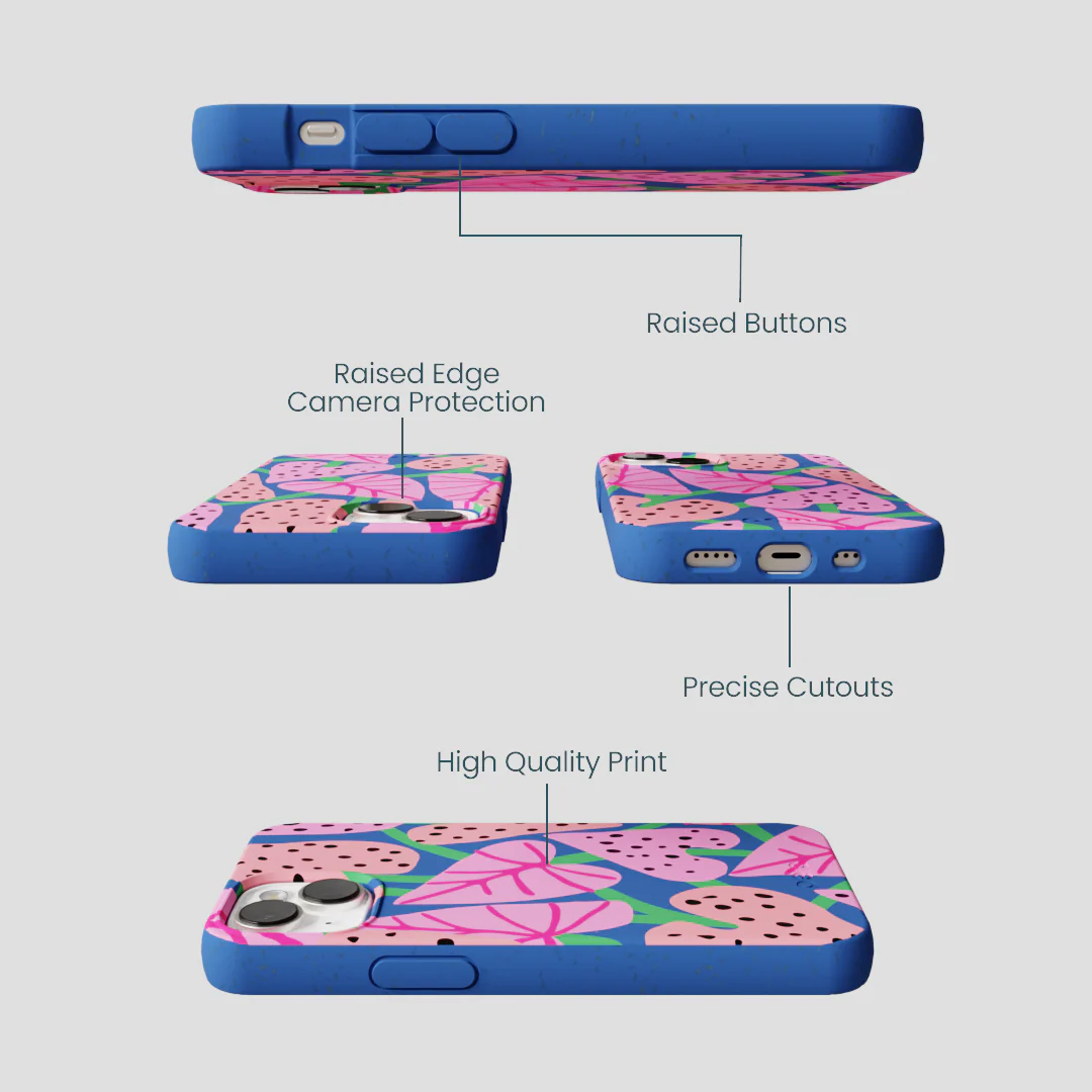 Electric Blue Candy Bloom iPhone 13 Mini Case - Image 3