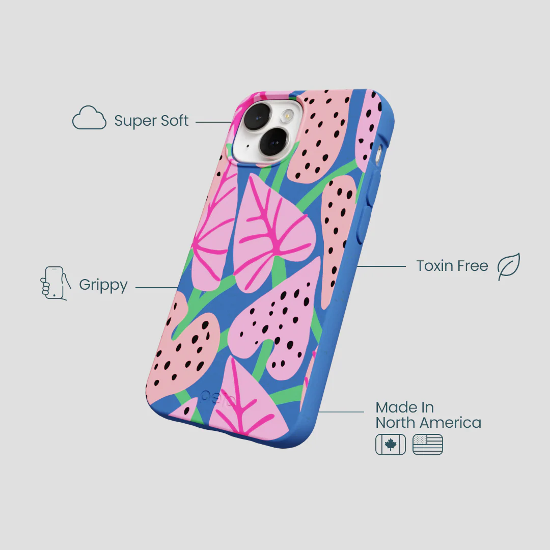 Electric Blue Candy Bloom iPhone 13 Mini Case - Image 4