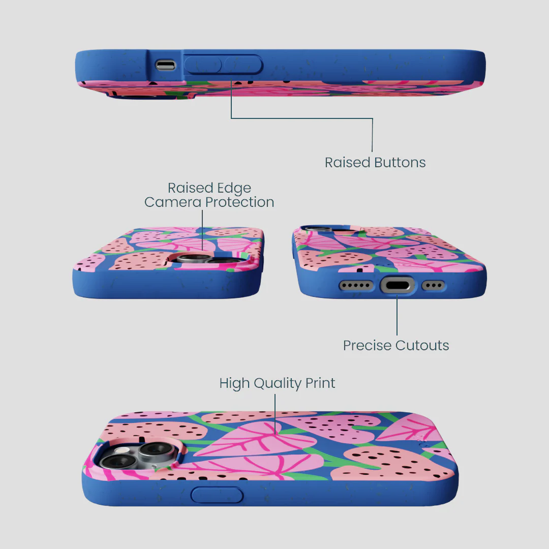 Electric Blue Candy Bloom iPhone 14 Case - Image 3