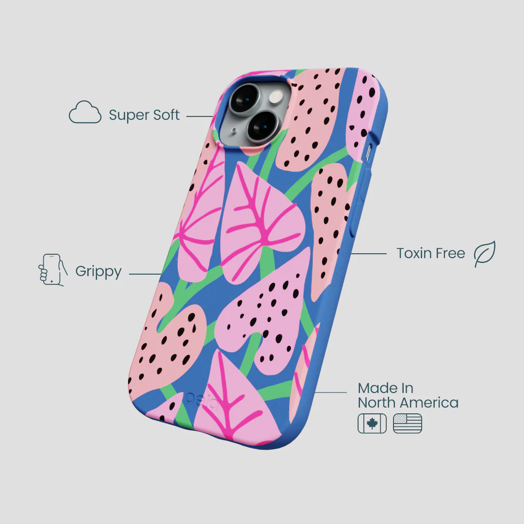 Electric Blue Candy Bloom iPhone 14 Case - Image 4