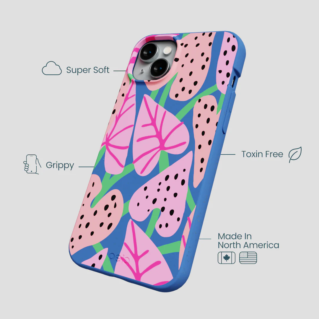 Electric Blue Candy Bloom iPhone 15 Plus Case - Image 4