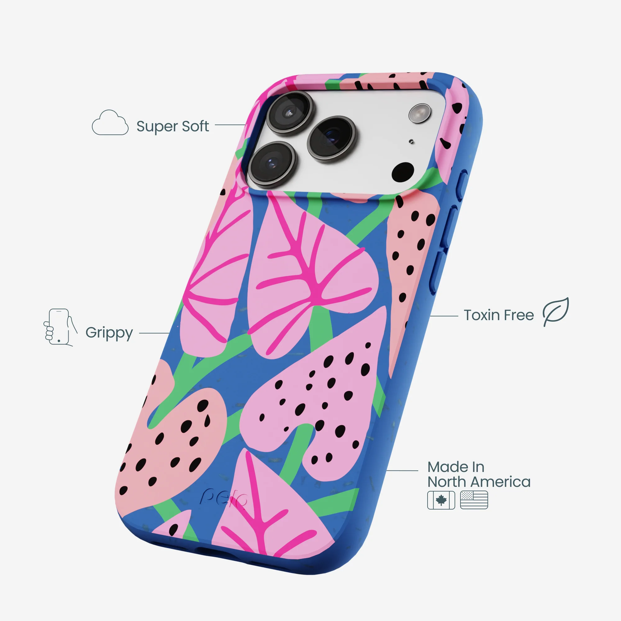 Electric Blue Candy Bloom iPhone 17 Pro Case - Image 4