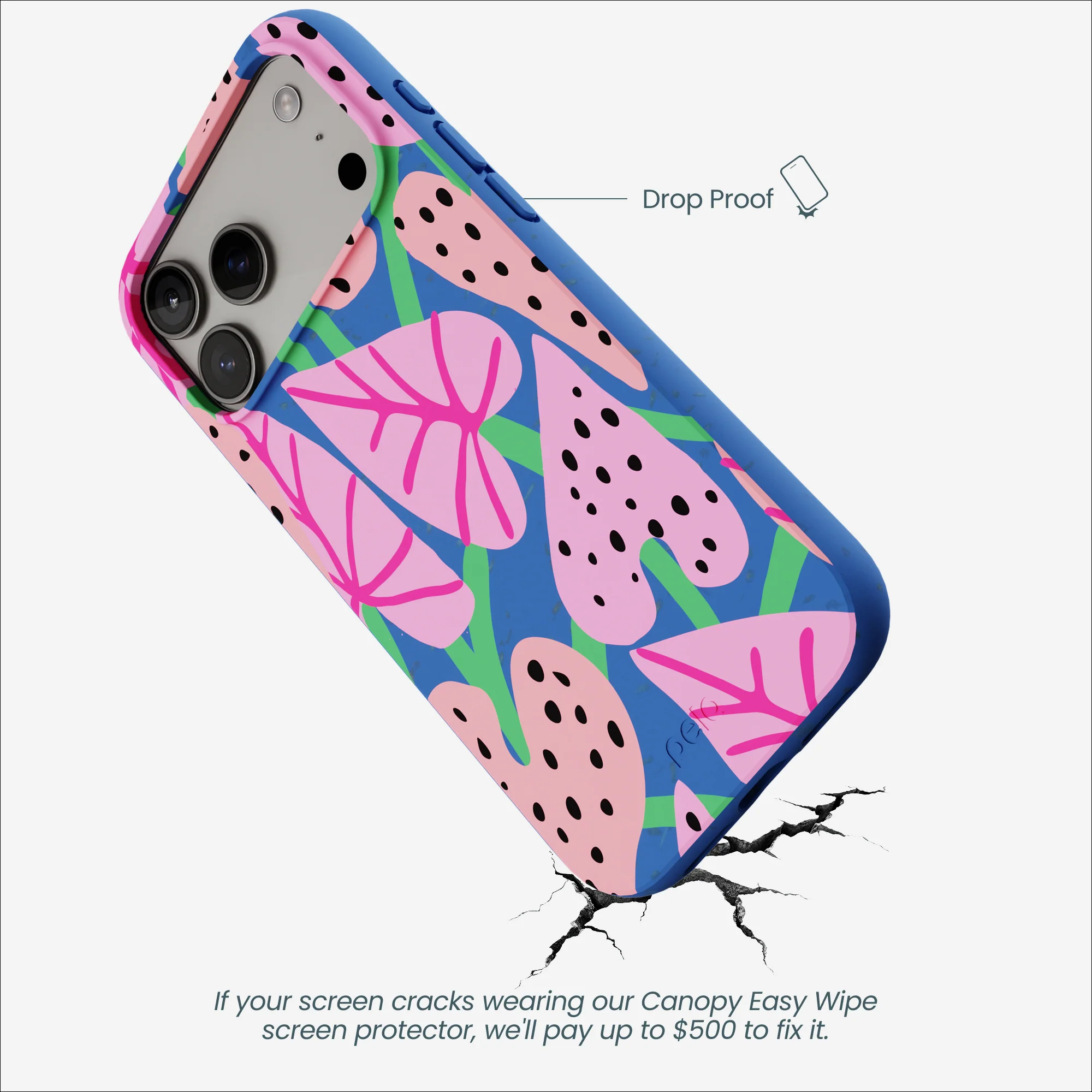 Electric Blue Candy Bloom iPhone 17 Pro Max Case - Image 5