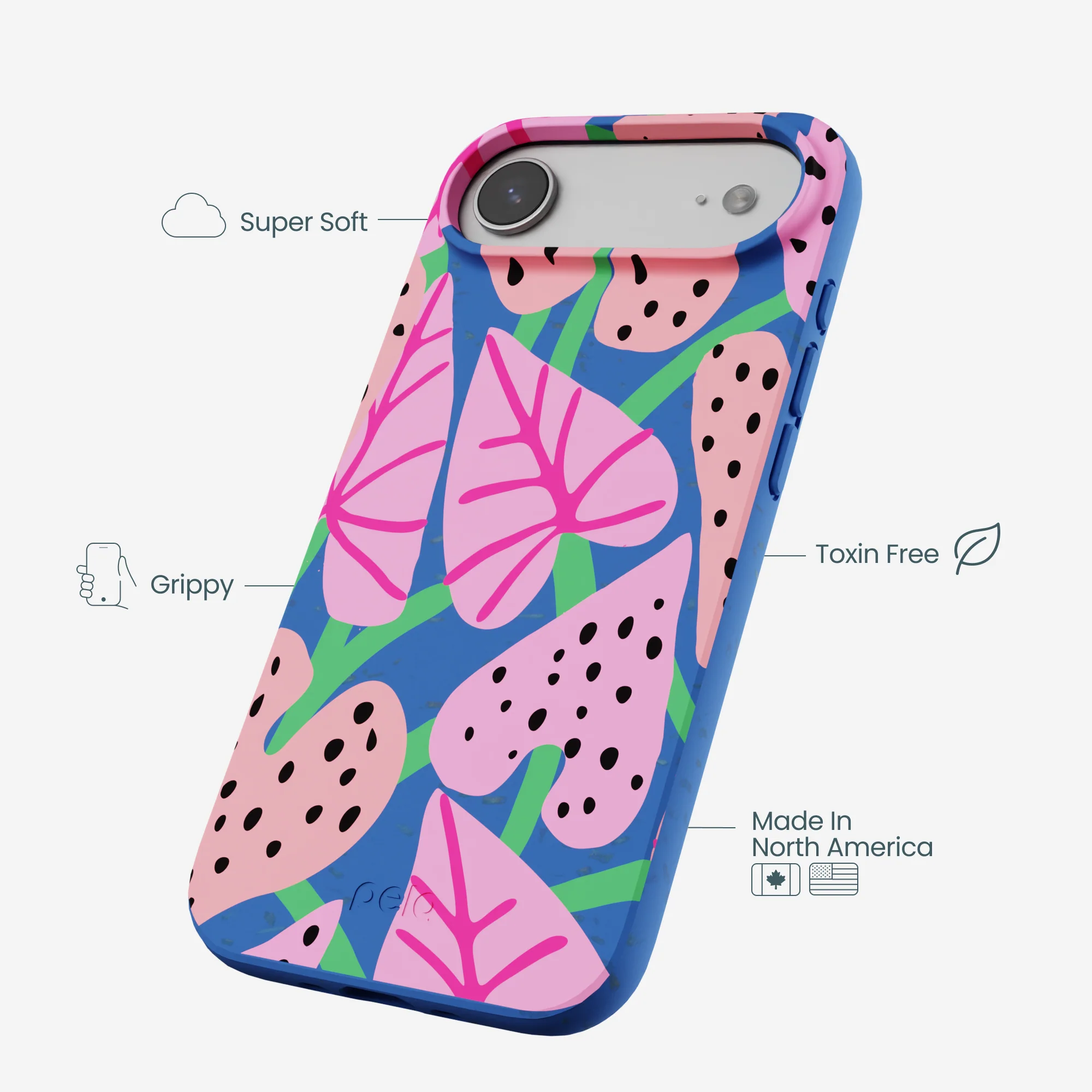 Electric Blue Candy Bloom iPhone Air Case - Image 4