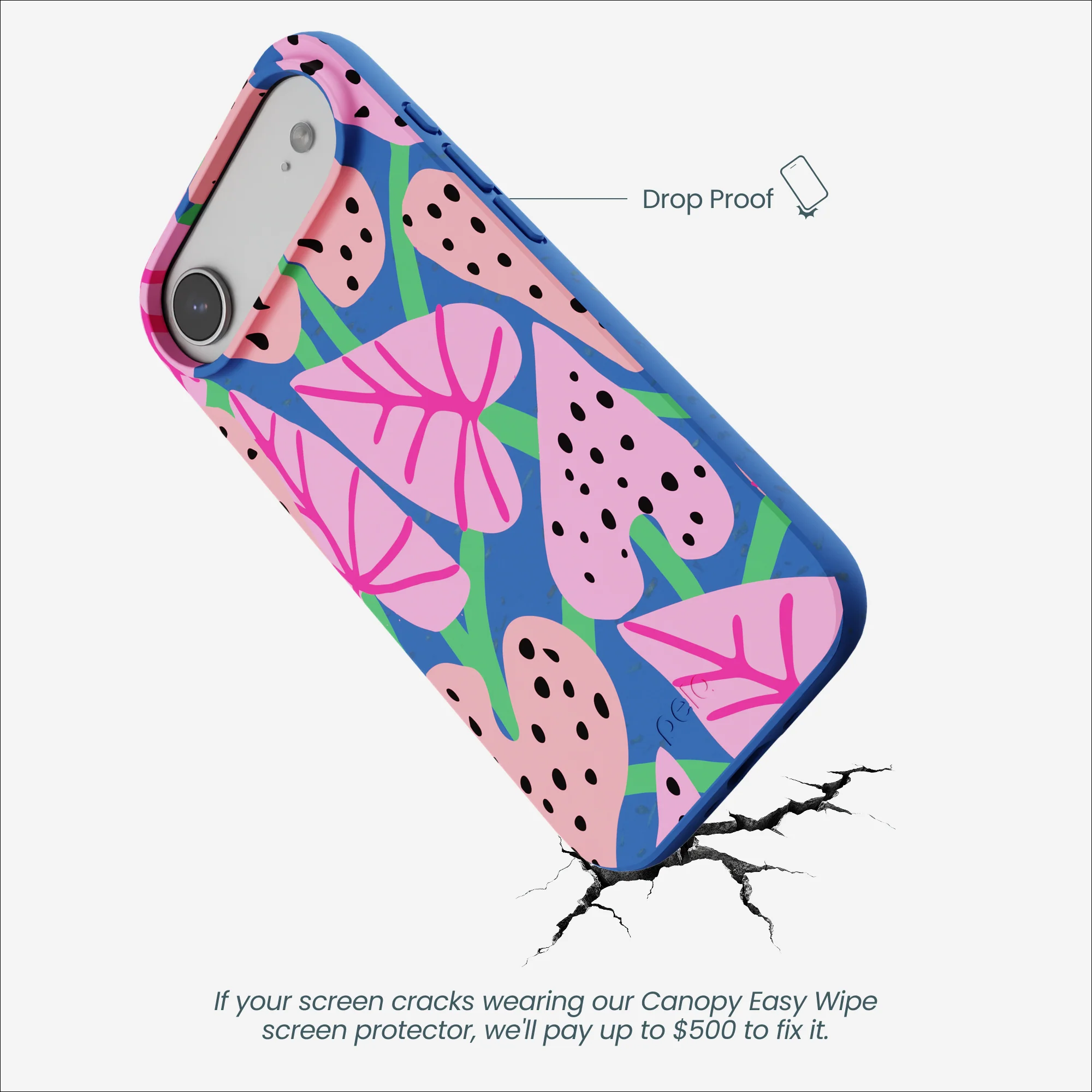 Electric Blue Candy Bloom iPhone Air Case - Image 5