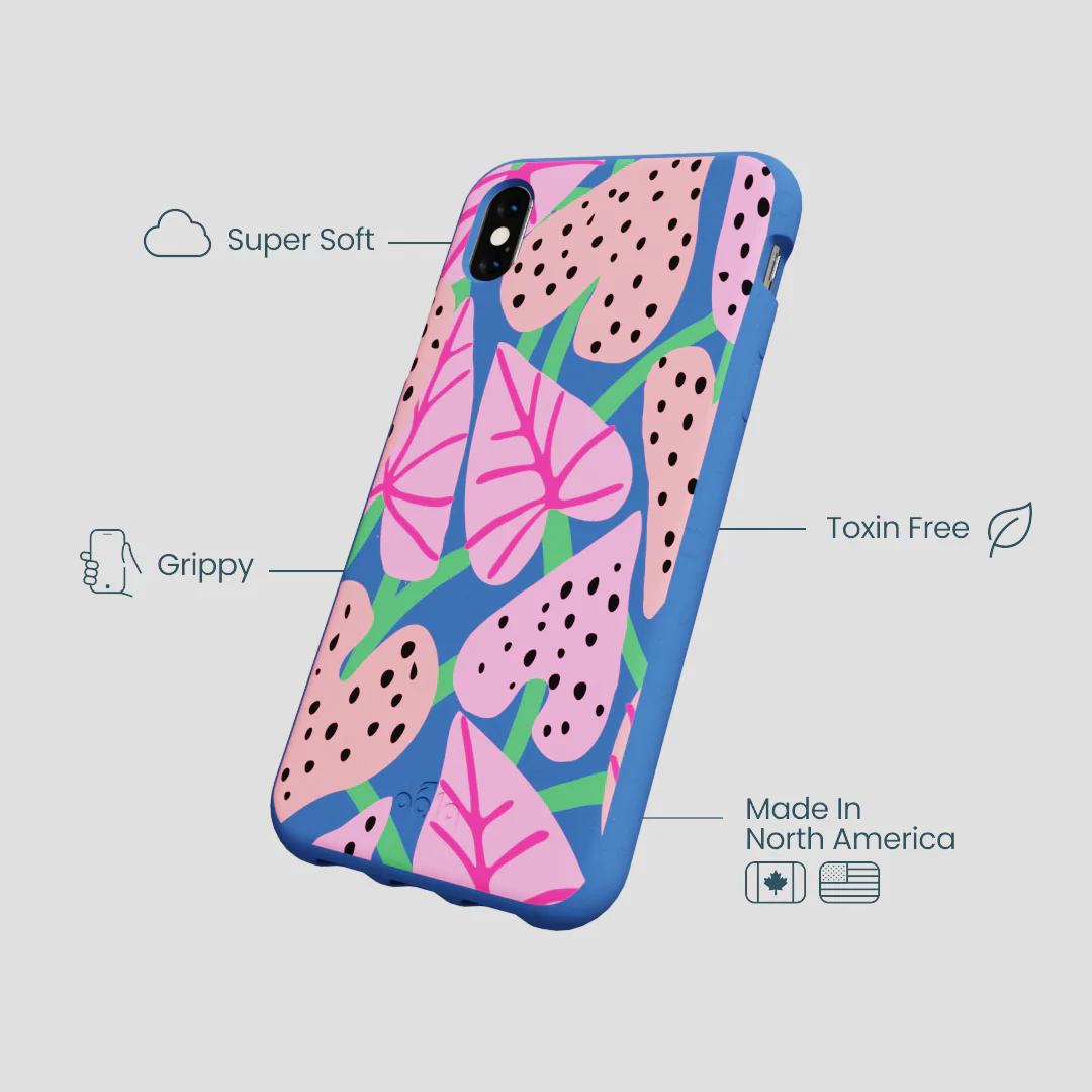 Electric Blue Candy Bloom iPhone XR Case - Image 4