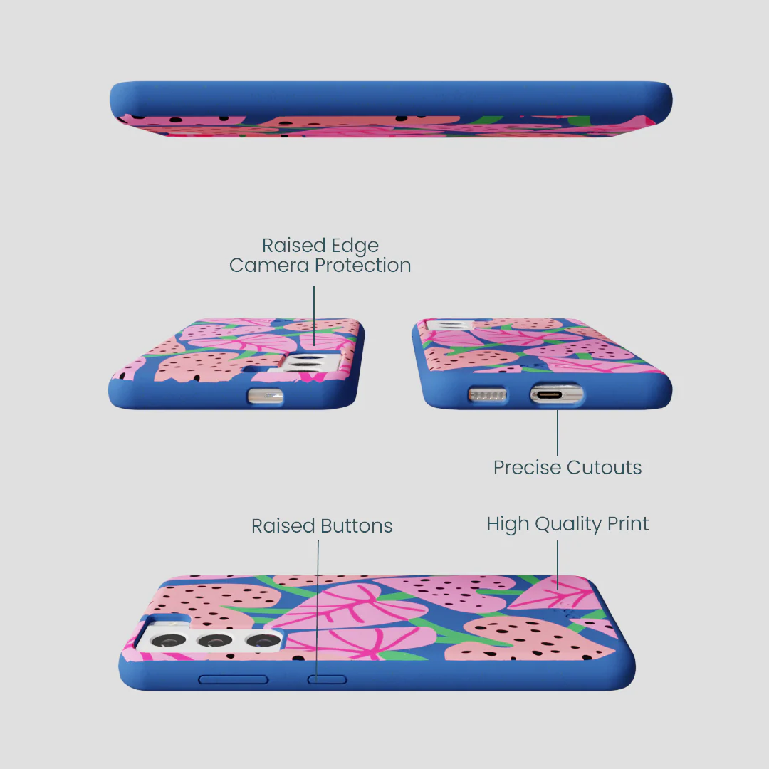 Electric Blue Candy Bloom Samsung Galaxy S22 Case - Image 3