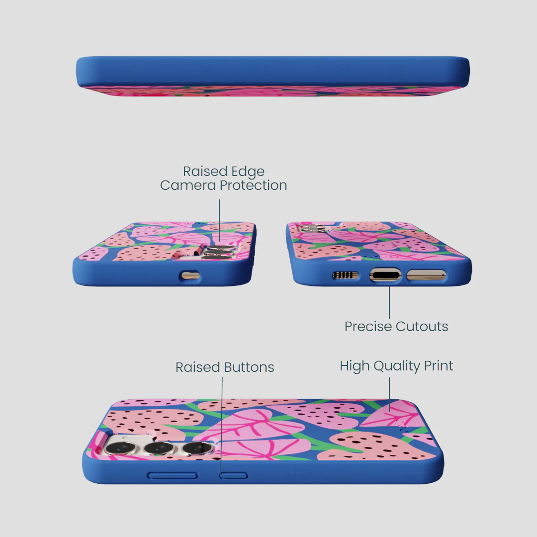 Electric Blue Candy Bloom Samsung Galaxy S23 Case - Image 3