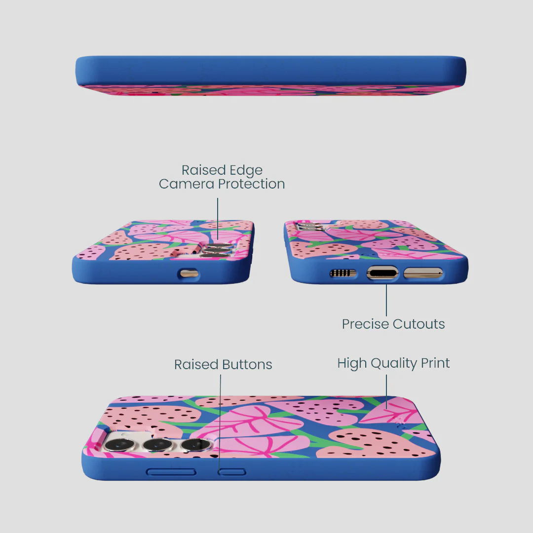 Electric Blue Candy Bloom Samsung Galaxy S24 Case - Image 3