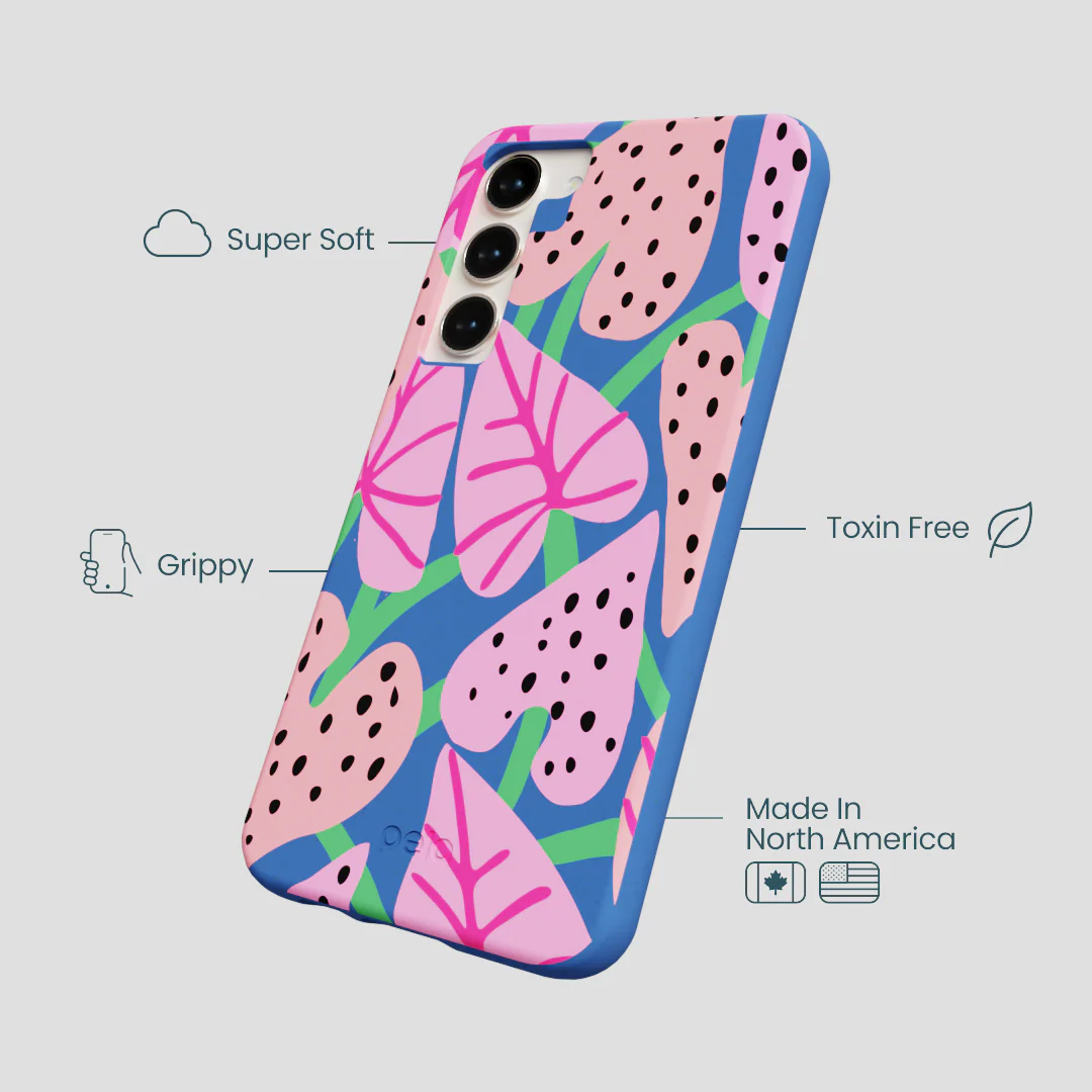 Electric Blue Candy Bloom Samsung Galaxy S24+(Plus) Case - Image 4