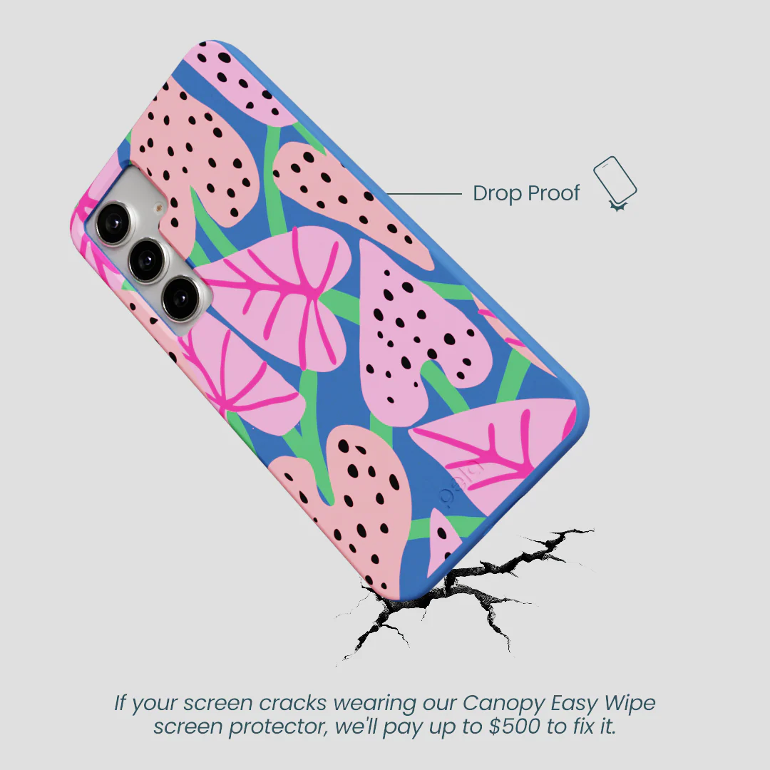 Electric Blue Candy Bloom Samsung Galaxy S25+(Plus) Case - Image 5