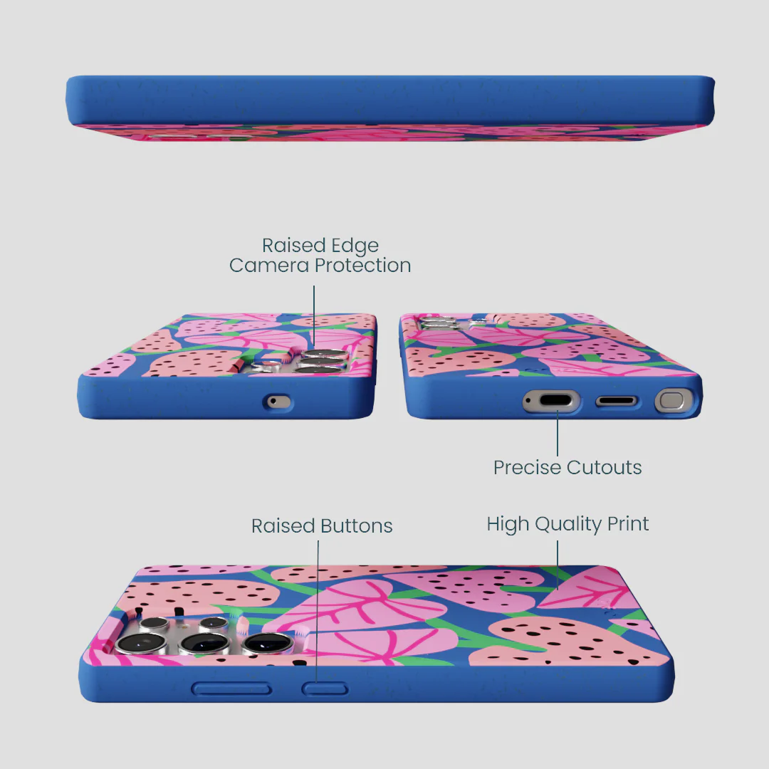 Electric Blue Candy Bloom Samsung Galaxy S25 Ultra Case - Image 3