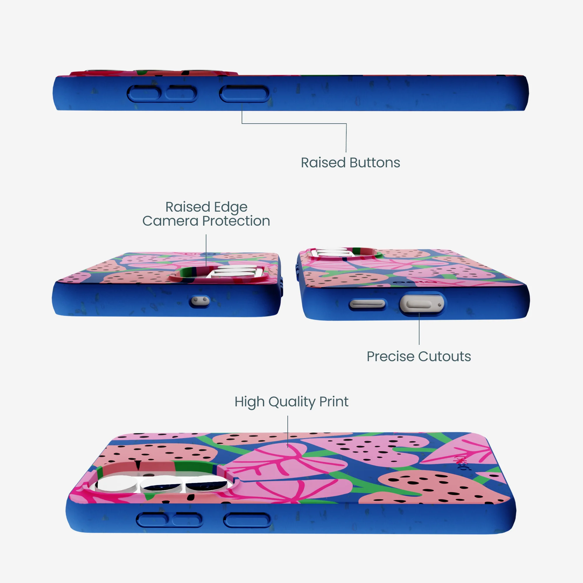 Electric Blue Candy Bloom Samsung Galaxy S26 Case - Image 3