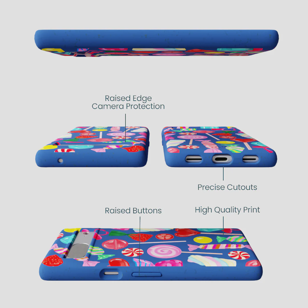 Electric Blue Candy Shop Google Pixel 7a Case - Image 3