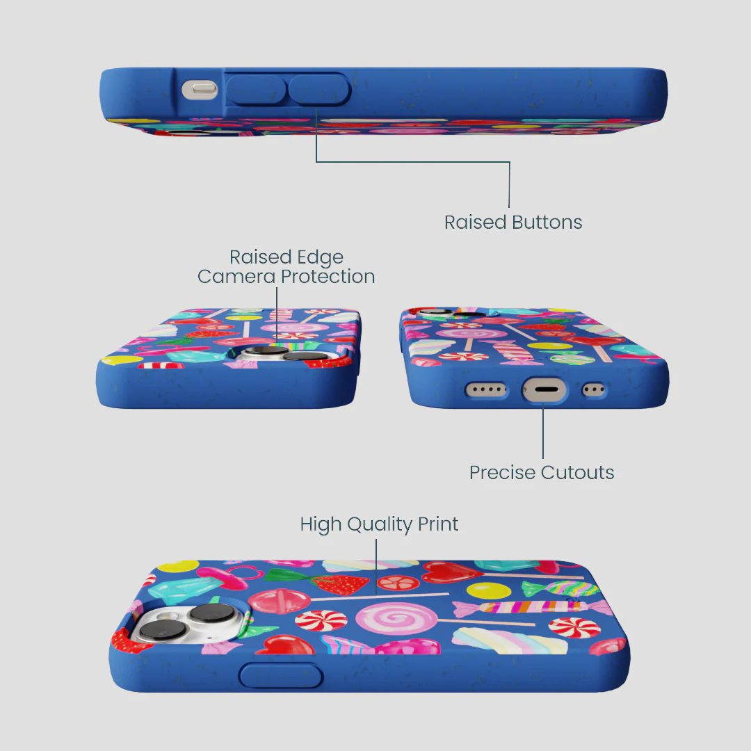 Electric Blue Candy Shop iPhone 13 Case - Image 3