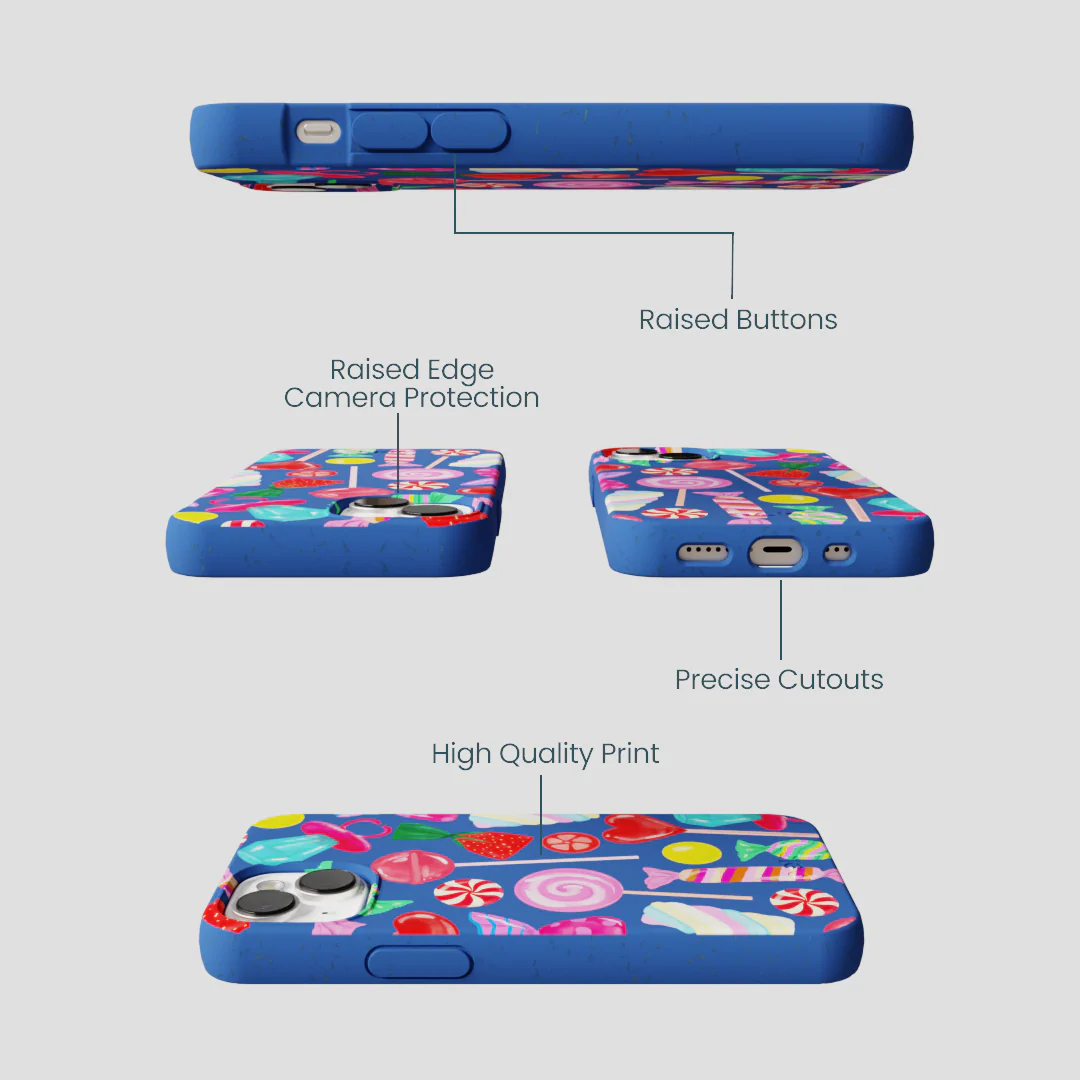 Electric Blue Candy Shop iPhone 13 Mini Case - Image 3